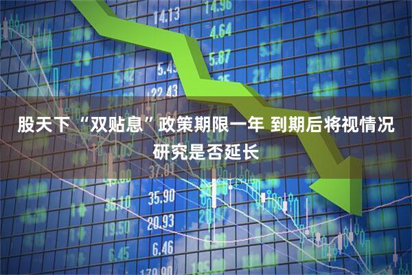 股天下 “双贴息”政策期限一年 到期后将视情况研究是否延长